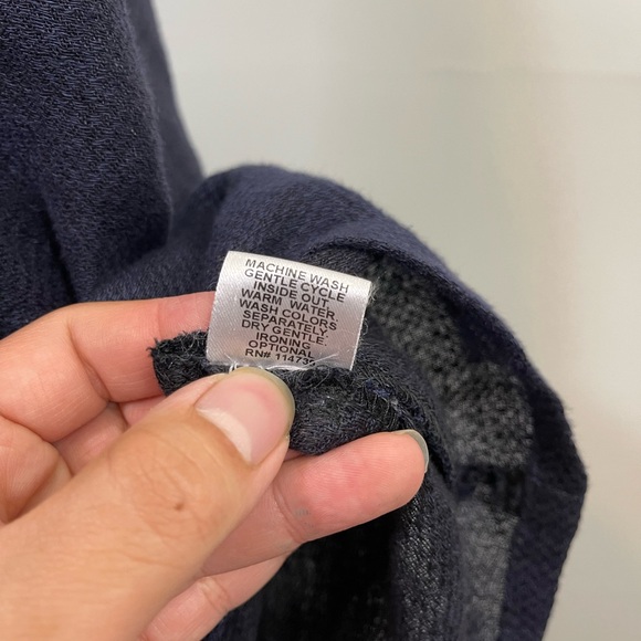 NWT Flax Navy Cowl Neck Linen Maxi Dress Size P/S - Picture 9 of 12